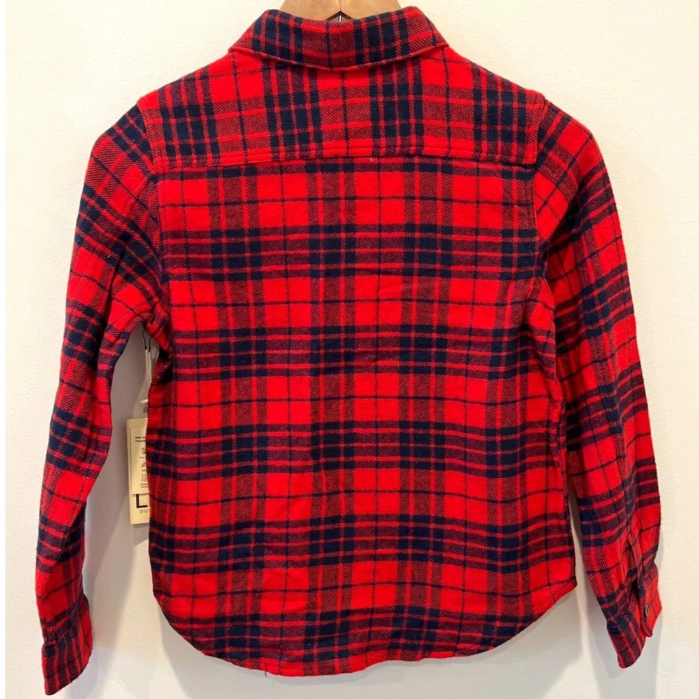 LIV Outdoor Red Plaid Flannel Button Down Shirt‎ Kids 10/12 NWT